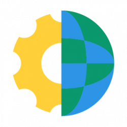 gear and globe icon